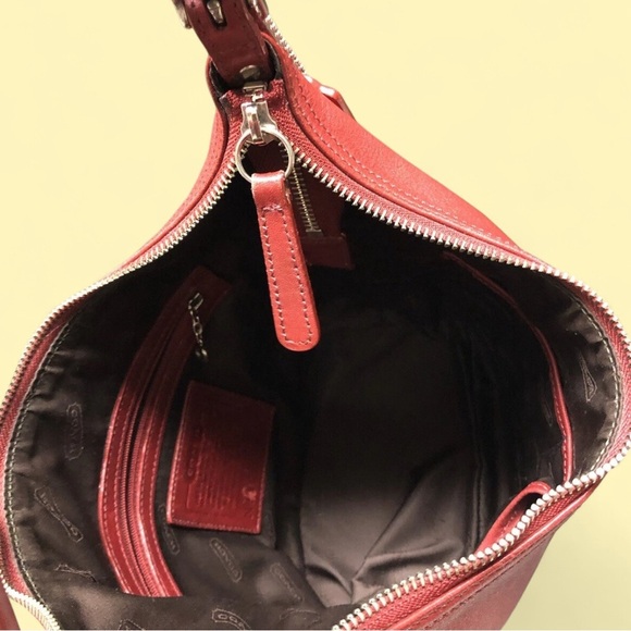 Coach Vintage Red Leather Duffle Sac Bucket Bag - Picture 10 of 13